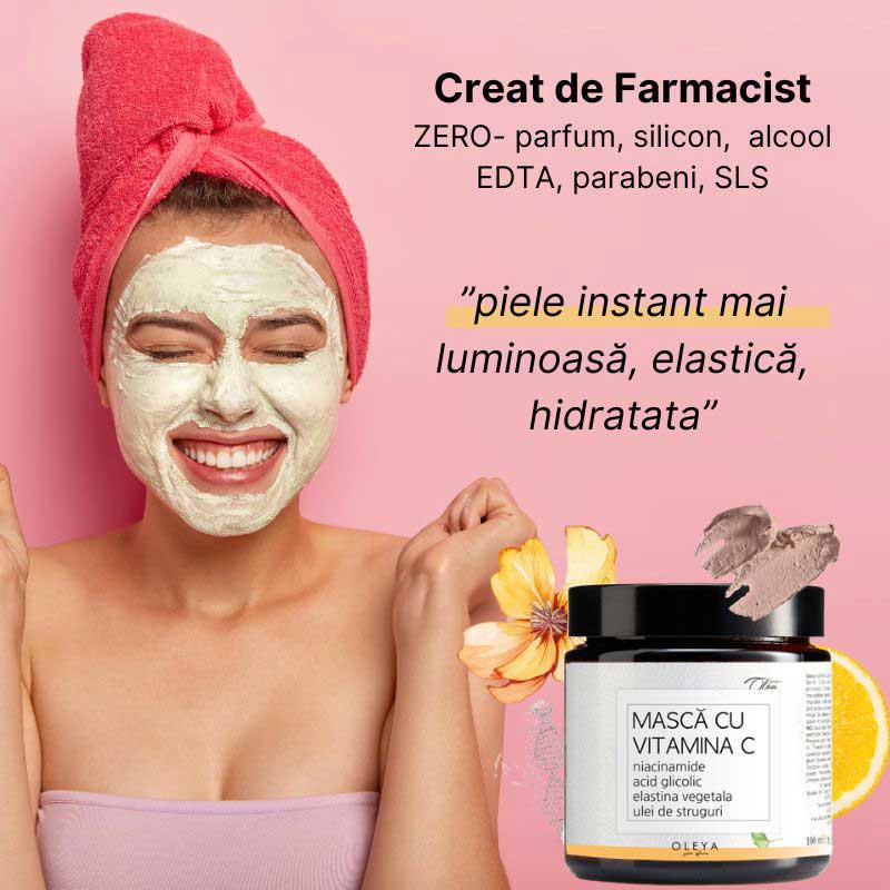 Bright C-Mask - Masca cu Vitamina C, Niacinamide si Elastină - Image 3