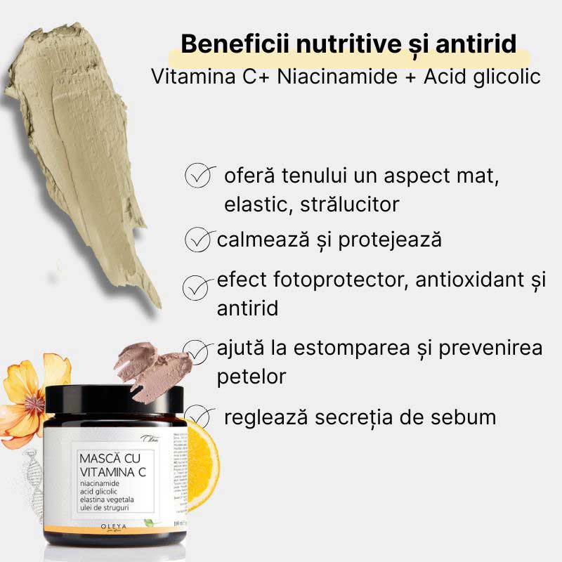 Bright C-Mask - Masca cu Vitamina C, Niacinamide si Elastină - Image 2