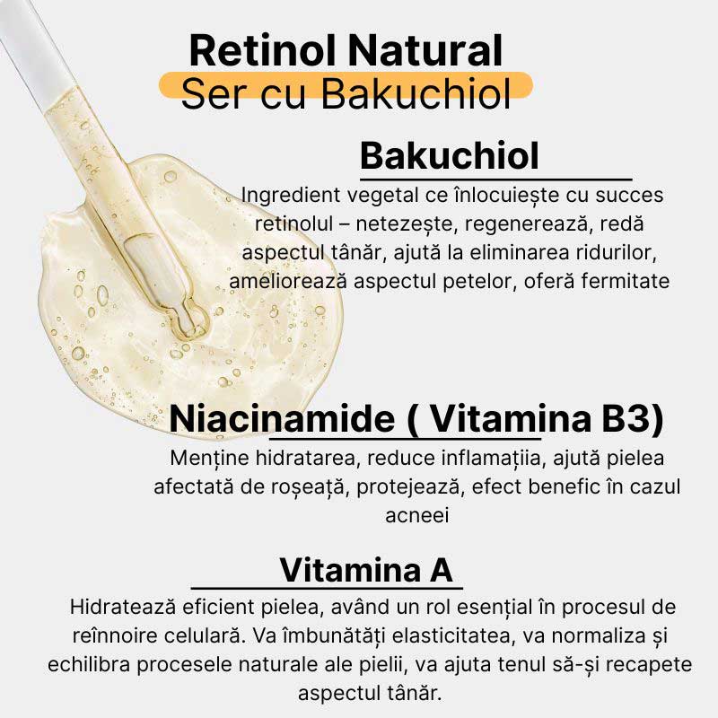 Botanic Retinol - Ser cu Bakuchiol 2%, Vitamina A si Niacinamide - Image 3