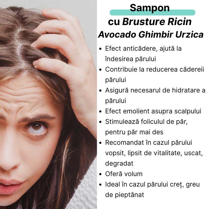 Growth and Repair - Sampon fortifiant cu Ulei Avocado, Ricin, Ghimbir si Brusture - Image 3