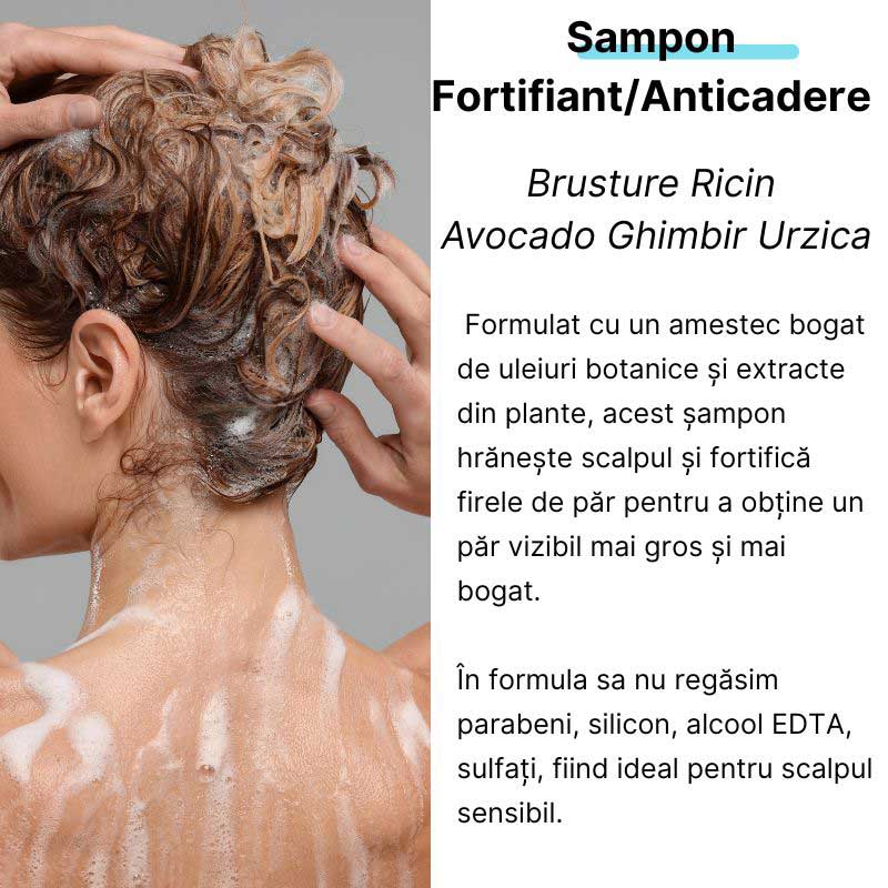 Growth and Repair - Sampon fortifiant cu Ulei Avocado, Ricin, Ghimbir si Brusture - Image 2
