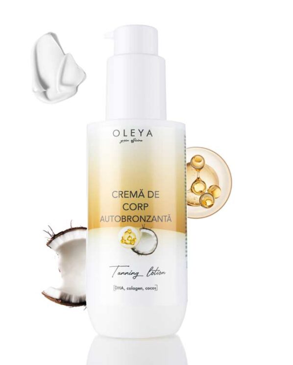 Sun Kissed Tan Lotion - Cremă de corp autobronzanta cu DHA, Colagen si Ulei de Cocos