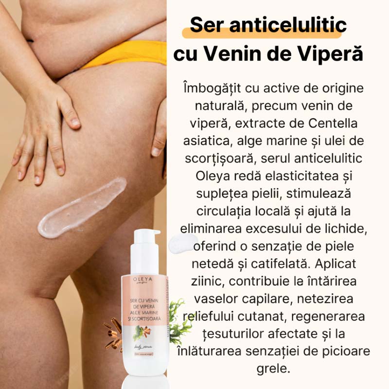 CelluControl Serum - Ser anticelulitic cu Venin de Vipera, Alge Marine si Scortisoara - imagine 3