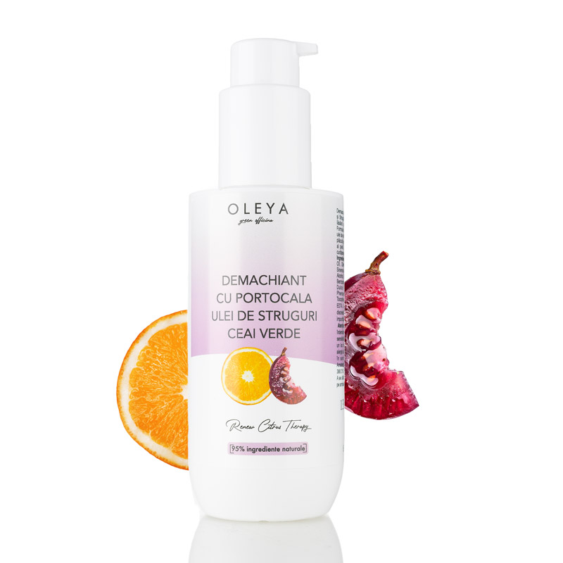 Renew citrus therpy - Lapte demachiant nutritiv cu Ulei de Portocala, Struguri și Ceai Verde