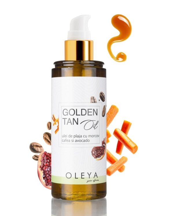 Golden Tan Body Oil - Ulei de plaja cu Avocado, caroten si cafea